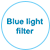 Dark teal / Blue light filter